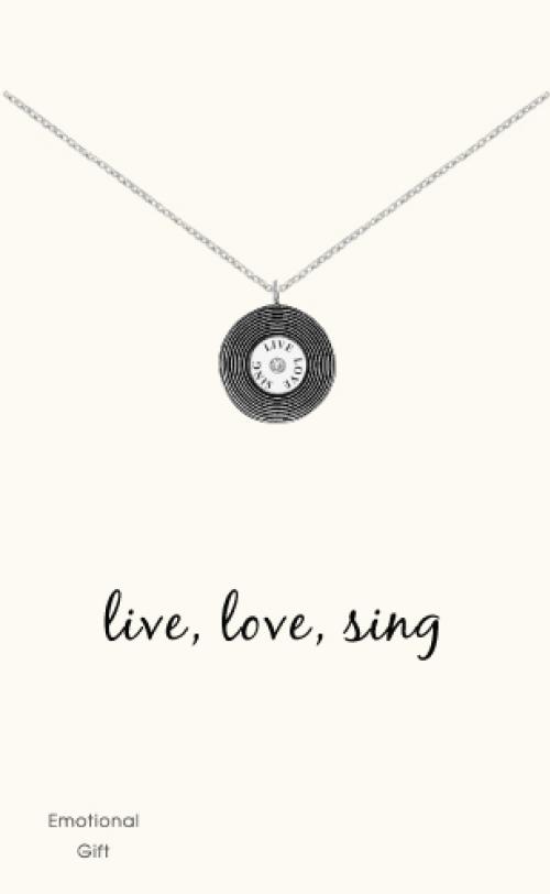 Sing live love silver pendant